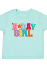 Sweet Wink Sweet Wink- BDAY Girl Patch S/S Aqua TShirt