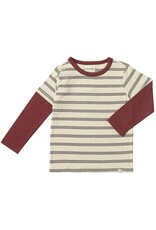 Me & Henry Me & Henry- Cameron Mock Sleeve: Beige/Brown