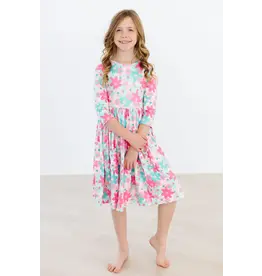 Mila & Rose Mila & Rose- Petal Perfection 3/4 Sleeve Pocket Twirl Dress