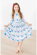 Mila & Rose Mila & Rose- Crazy Daisy 3/4 Sleeve Pocket Twirl Dress