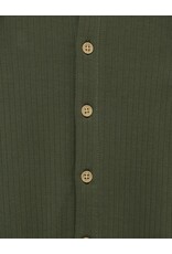 Little Me Little Me- Olive Ribbed Coverall Set