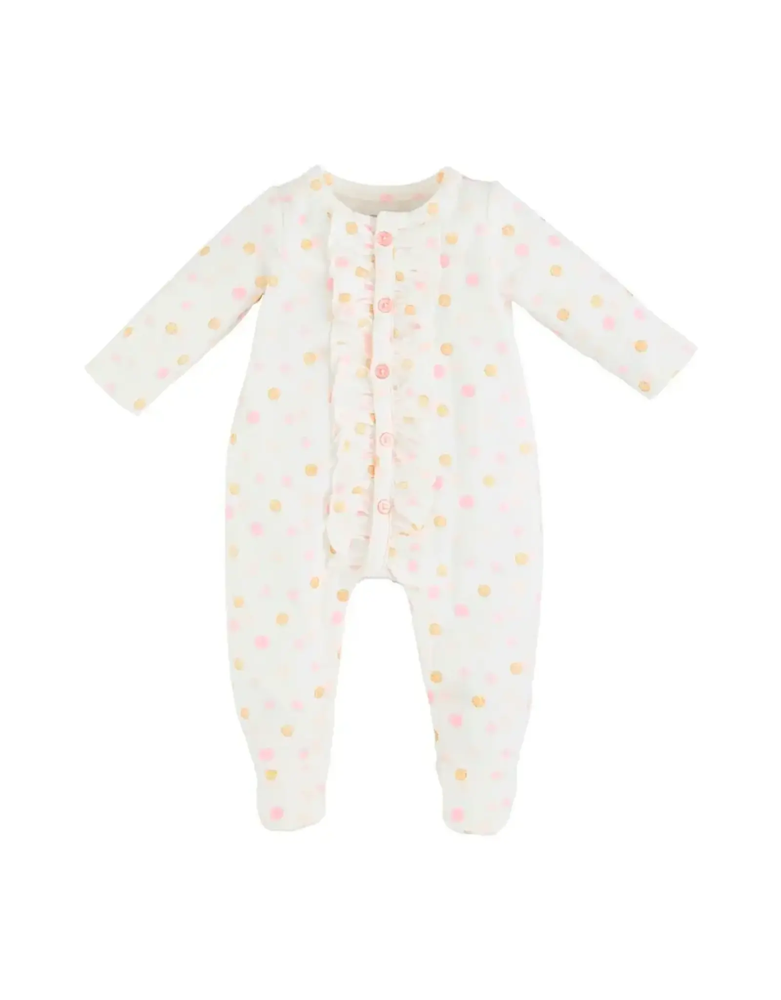 Mudpie Mud Pie- Cream Ruffle Dot Sleeper