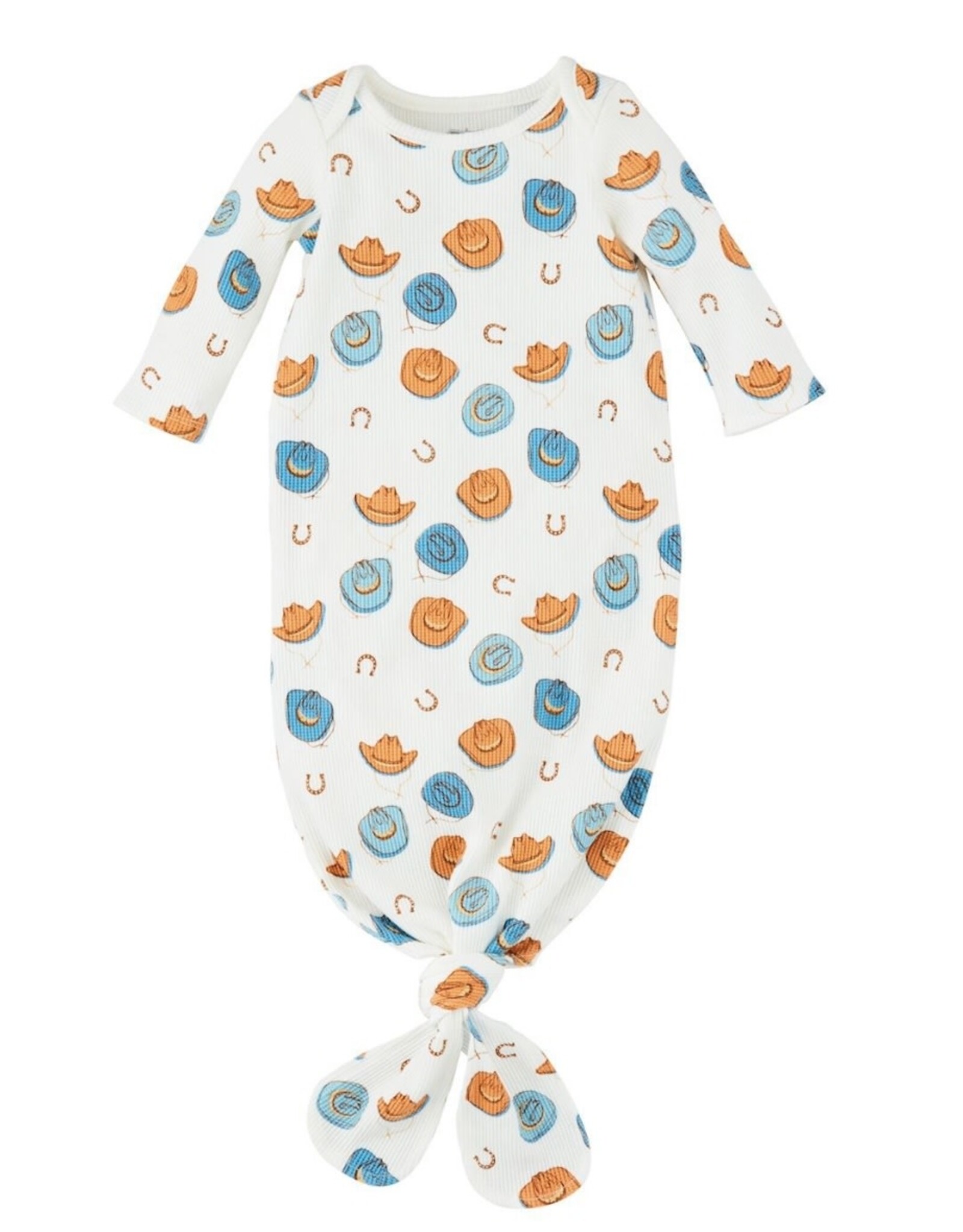 Mudpie Mud Pie- Boy Western Print Gown 0-3M