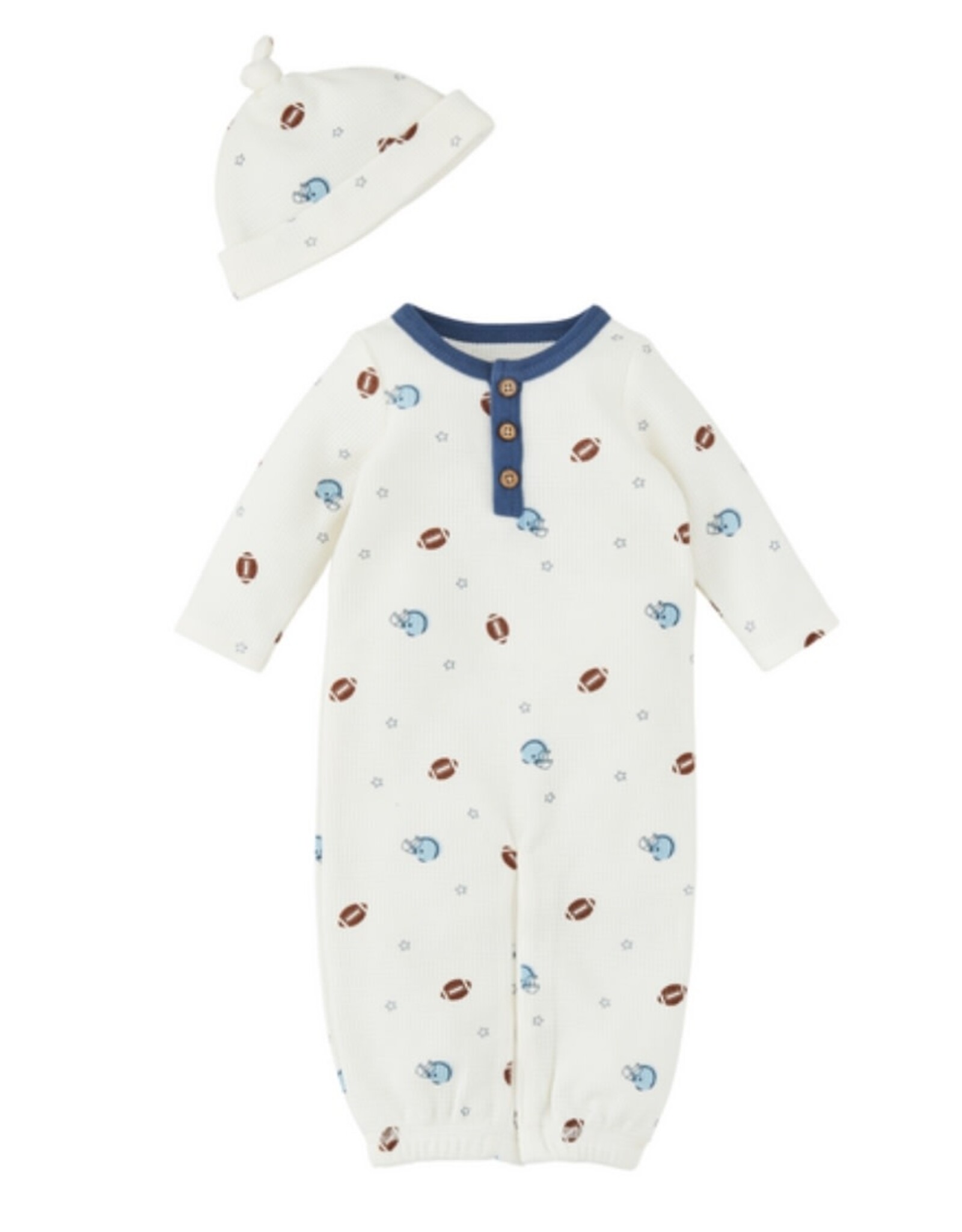 Mudpie Mud Pie- Football Take Me Home Convertible 0-3M Gown