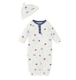 Mudpie Mud Pie- Football Take Me Home Convertible 0-3M Gown