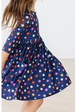 Mila & Rose Mila & Rose- Halloween Stars 3/4 Sleeve Pocket Twirl Dress