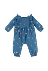 Mudpie Mud Pie- Floral Denim One Piece