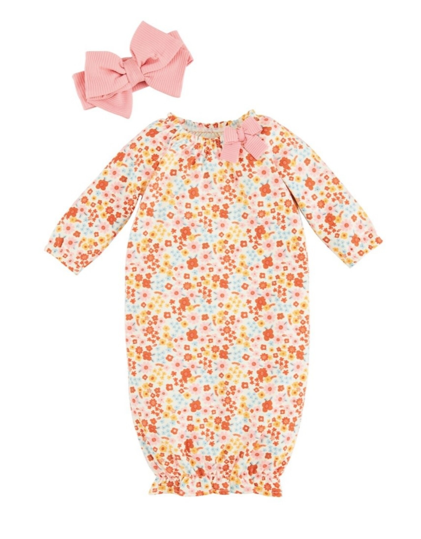 Mudpie Mud Pie- Fall Floral Take Me Home 0-3M Set