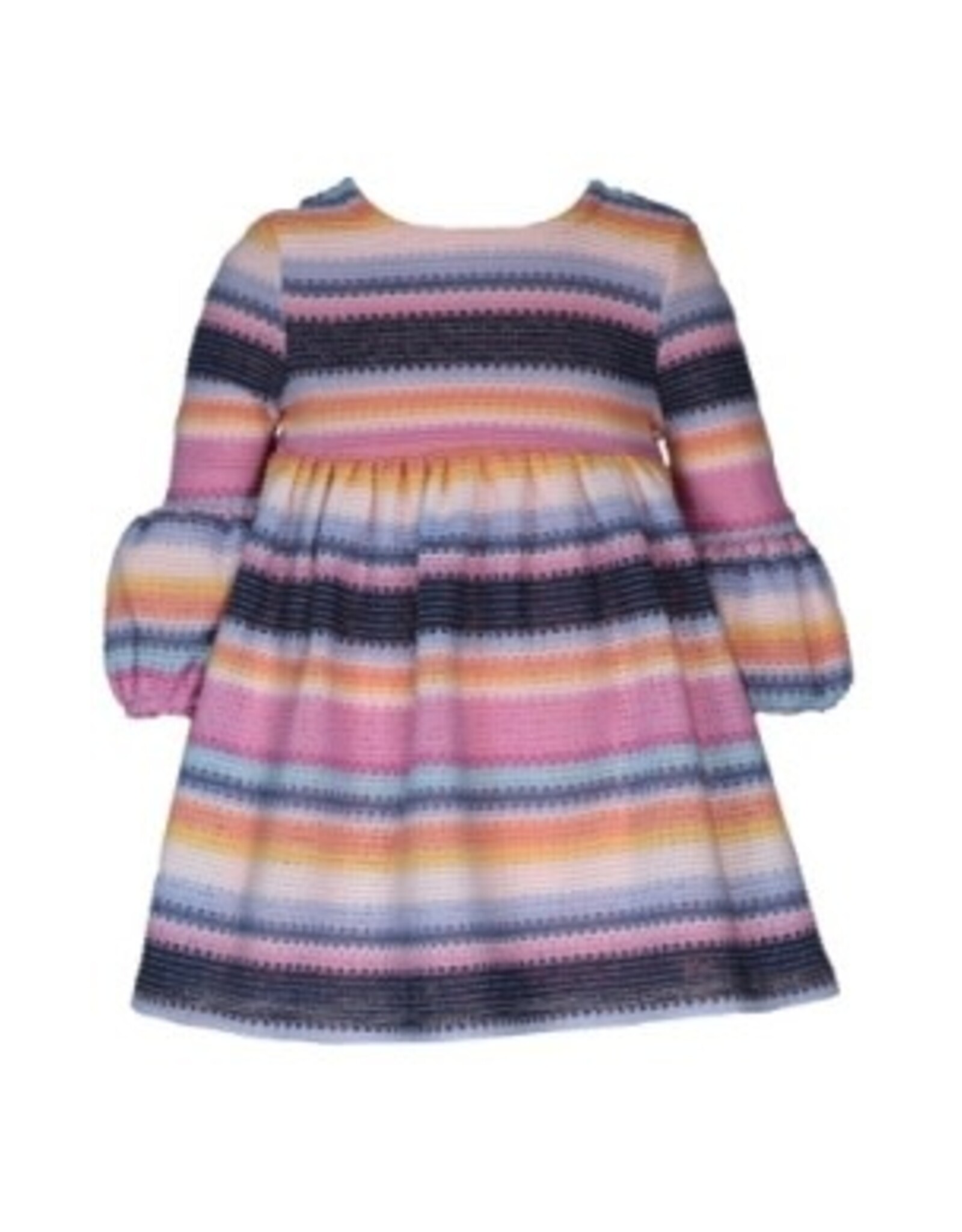Bonnie  Jean Bonnie Jean-  Multi Stripe Lantern Dress