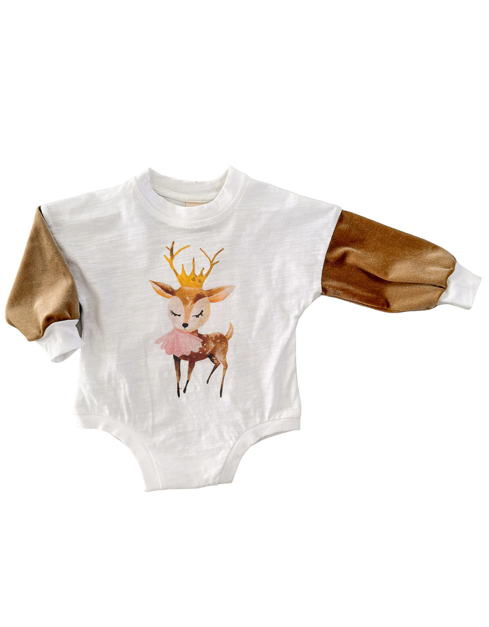 Rockin' Royalty Rockin Royalty- Frilly Fawn Romper