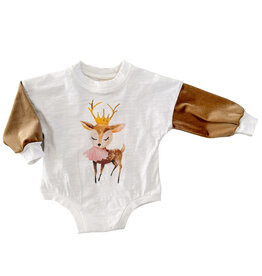 Rockin' Royalty Rockin Royalty- Frilly Fawn Romper