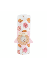 Mudpie Mud Pie- Pink Western Swaddle & Teether Set