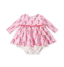 Swoon Baby Swoon Baby- Candy Cane Bubble Dress