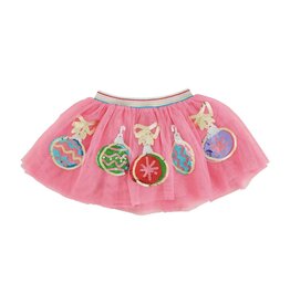 Mudpie Mud Pie- Pink Christmas Sequin Tutu 3T-5T