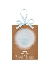 Mudpie Mud Pie- Blue Baby's First Christmas Handprint Ornament