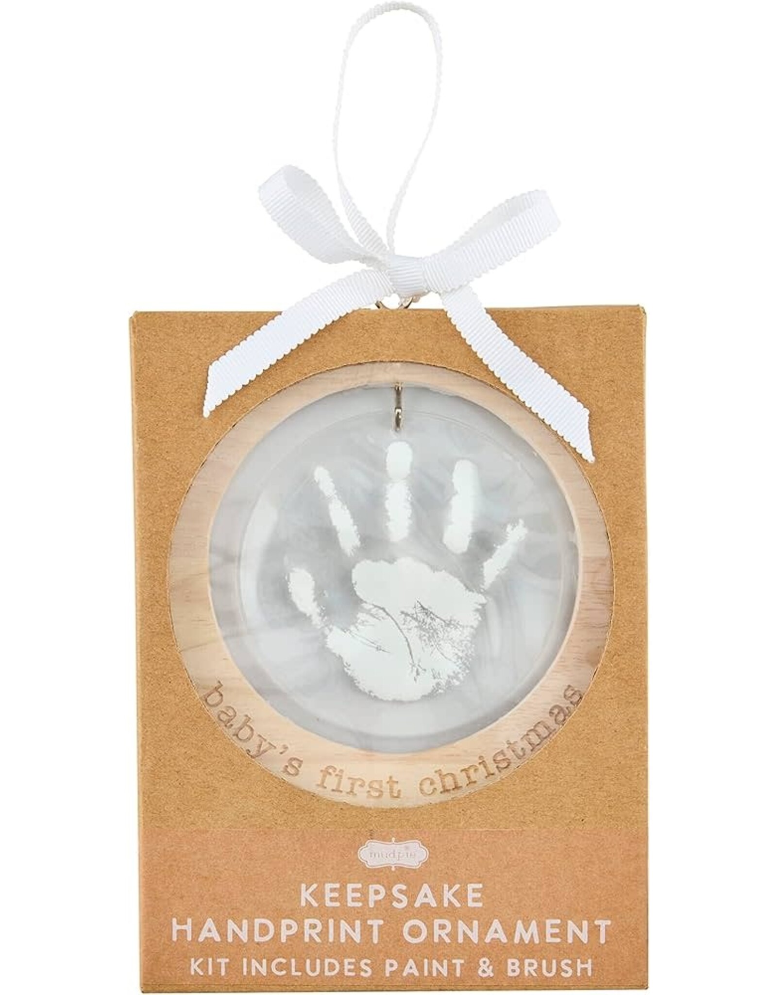 Mudpie Mud Pie- Neutral Baby's First Christmas Handprint Ornament