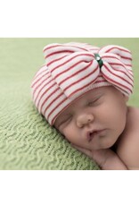 ILYBEAN Ilybean- Christmas Stripe Bow Nursery Beanie