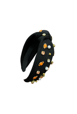 Kenze Panne- Black Beaded Football Headband