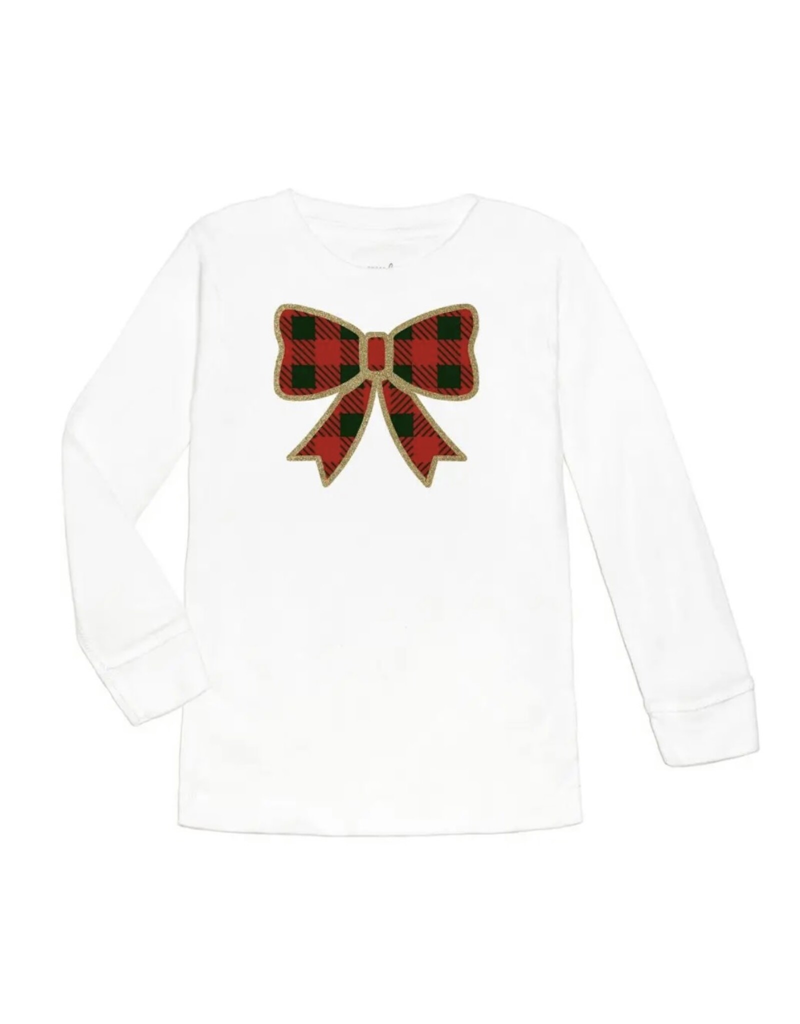 Sweet Wink- Christmas Plaid Bow L/S Shirt