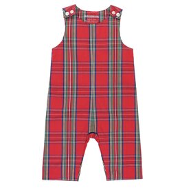 Ruffle Butts Ruffle Butts- Tis the Season Plaid Longall Romper