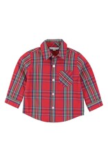 Ruffle Butts Ruffle Butts- Tis the Season Plaid L/S Button Down