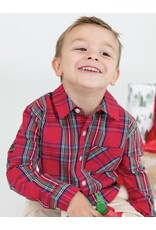 Ruffle Butts Ruffle Butts- Tis the Season Plaid L/S Button Down