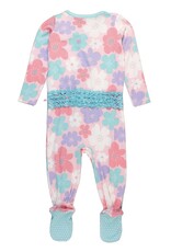 Ruffle Butts Ruffle Butts- Groovy Garden Ruffle One Piece Convertible Footie