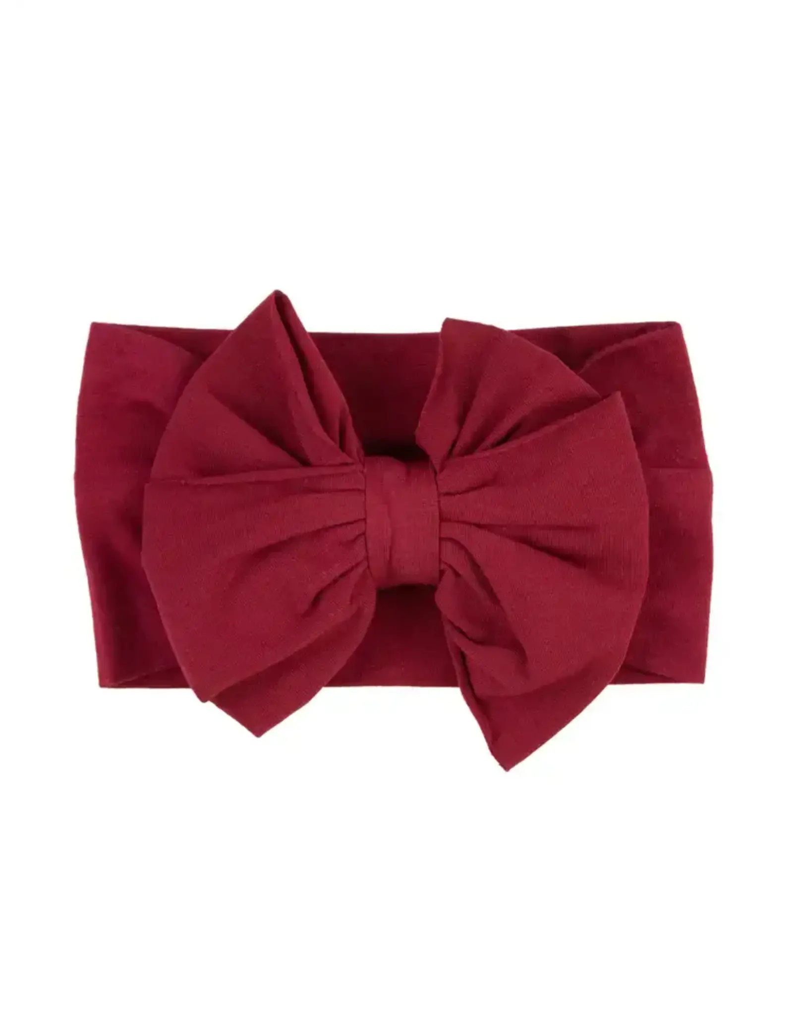 Ruffle Butts Ruffle Butts- Dark Cherry Big Bow Headband