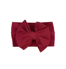Ruffle Butts Ruffle Butts- Dark Cherry Big Bow Headband