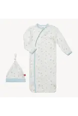Magnetic Me Magnetic Me- Blue Little Bitty Gown & Hat NB-3M