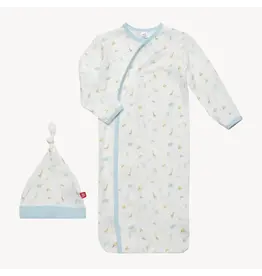 Magnetic Me Magnetic Me- Blue Little Bitty Gown & Hat NB-3M