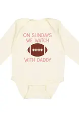 Sweet Wink- Football Sundays w/Daddy Natural Bodysuit