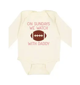Sweet Wink- Football Sundays w/Daddy Natural Bodysuit