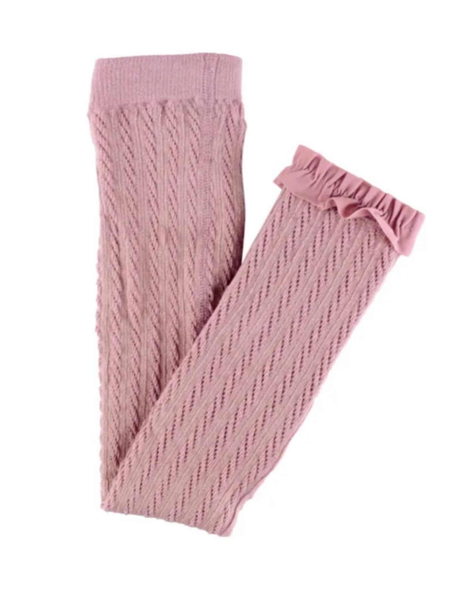 Ruffle Butts Ruffle Butts - Wisteria Mauve Cable Footless Ruffle Tights