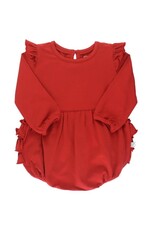 Ruffle Butts Ruffle Butts- Red Flutter Bubble Romper