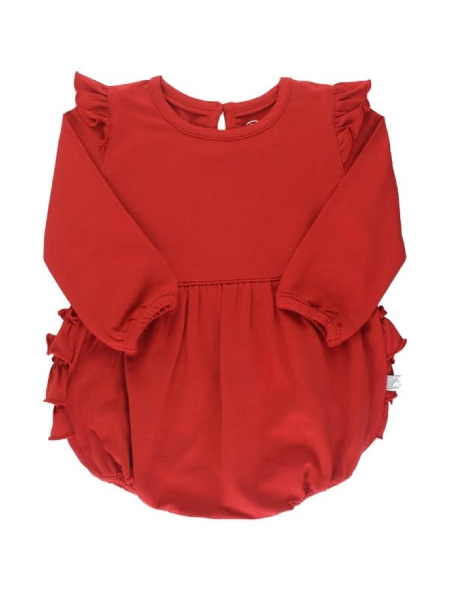 Ruffle Butts Ruffle Butts- Red Flutter Bubble Romper