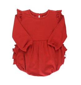 Ruffle Butts Ruffle Butts- Red Flutter Bubble Romper