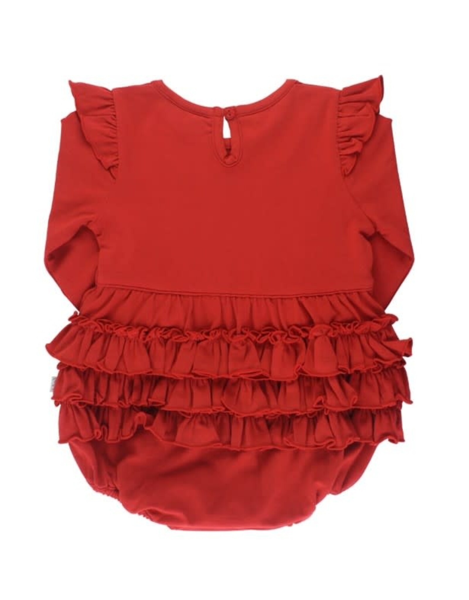 Ruffle Butts Ruffle Butts- Red Flutter Bubble Romper