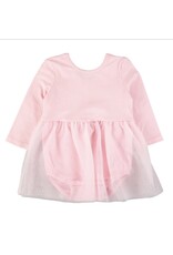 Ruffle Butts Ruffle Butts- Pink L/S Tulle Skirted Romper