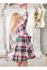 Ruffle Butts Ruffle Butts- Dashing Dreams Plaid Knit L/S Twirl Dress