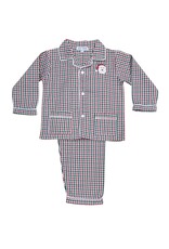 Sweet Dreams- Santa Emb Red/Green Gingham PJ