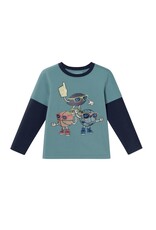 Andy & Evan Andy & Evan- Sports Layered Graphic Shirt