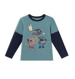Andy & Evan Andy & Evan- Sports Layered Graphic Shirt