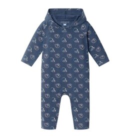 Andy & Evan Andy & Evan- Navy Football Hooded Romper