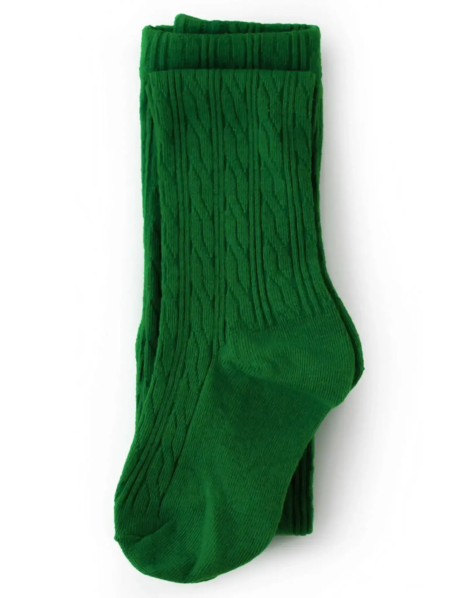 Little Stocking Co. Little Stocking- Noble Green Cable Knit Tights