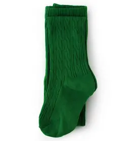 Little Stocking Co. Little Stocking- Noble Green Cable Knit Tights