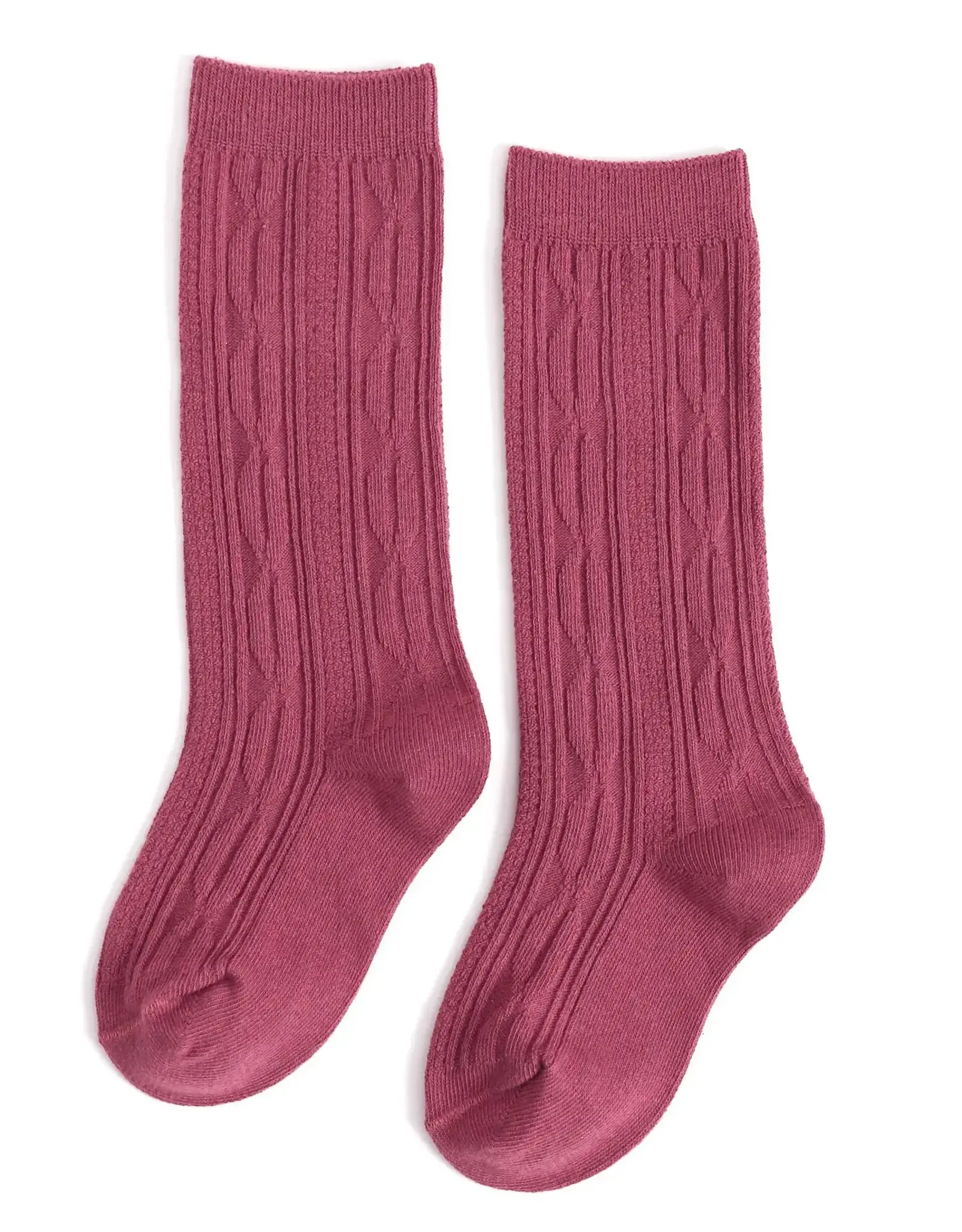 Little Stocking Co. Little Stocking- Mulberry Cable Knit Knee High Socks