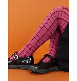 Little Stocking Co. Little Stocking- Mulberry Grid Knit Tights