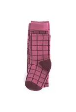 Little Stocking Co. Little Stocking- Mulberry Grid Knit Tights