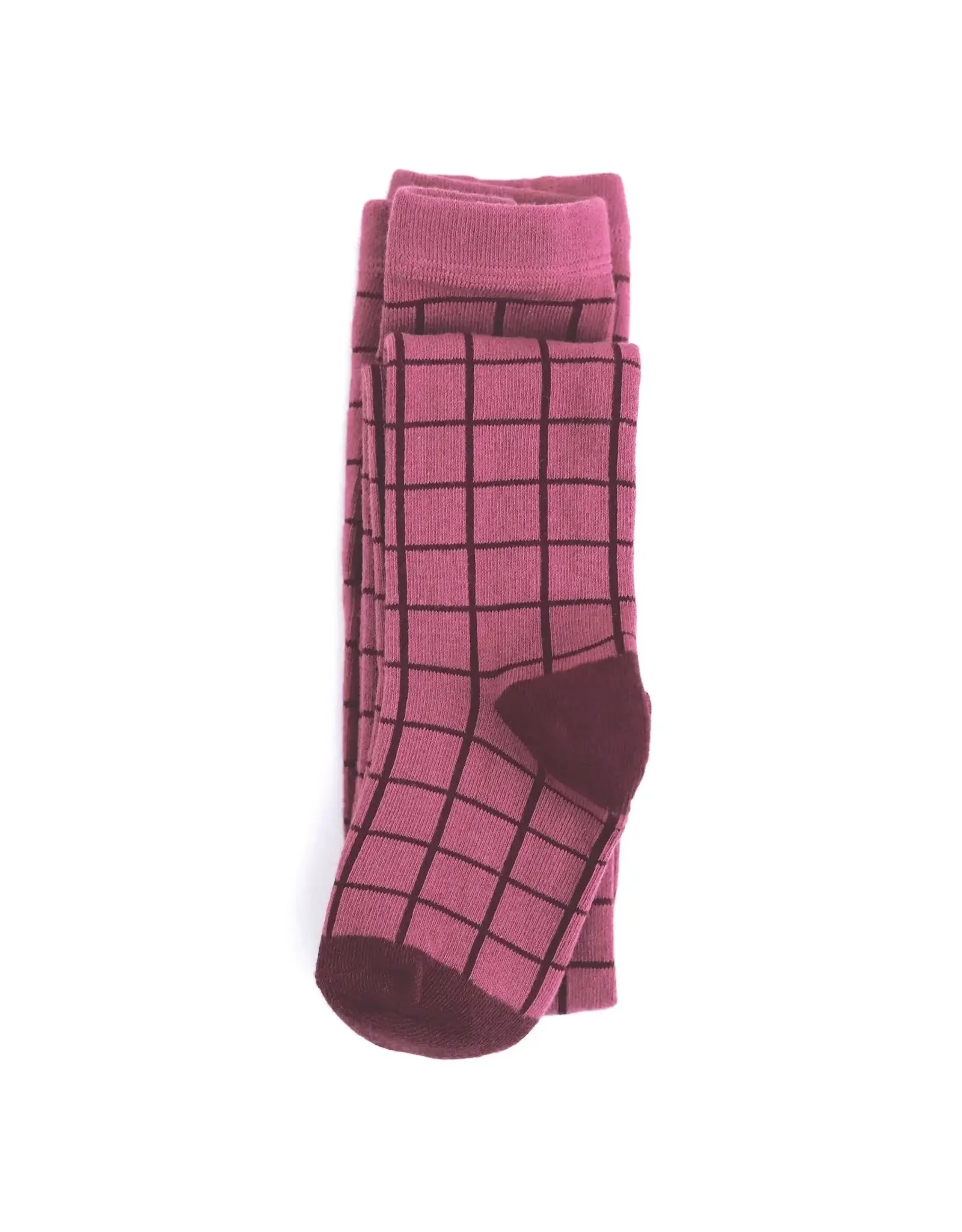 Little Stocking Co. Little Stocking- Mulberry Grid Knit Tights